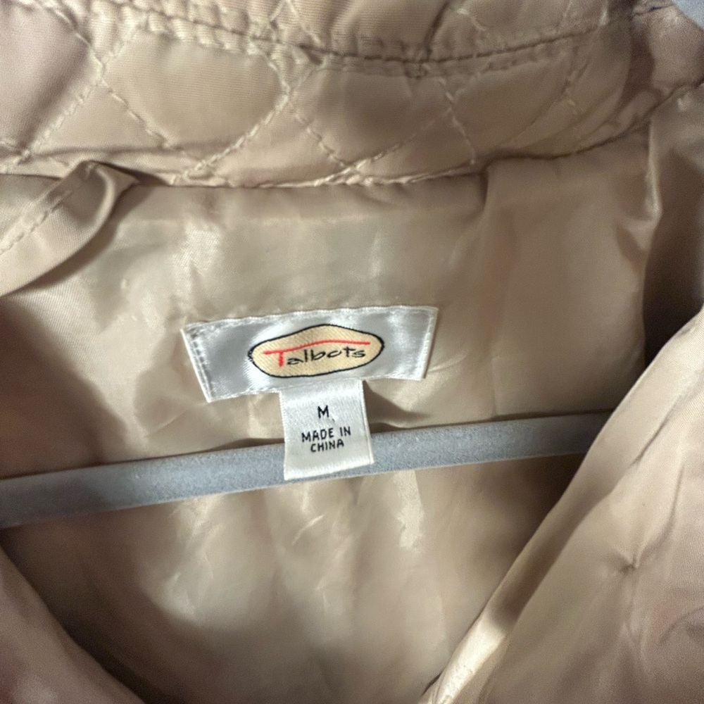 Talbots Quilted Beige Utility Jacket - Picture 7 of 7